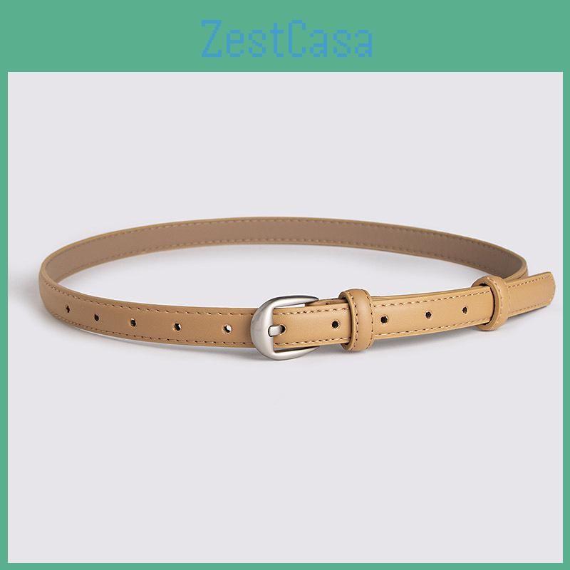 Faux Simple Women Leather Waist Belt Office Casual Fashion Round Buckle Metal
