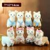 Plush Alpaca Keychain With Cute Bow Tie For Bookbags And Gifts