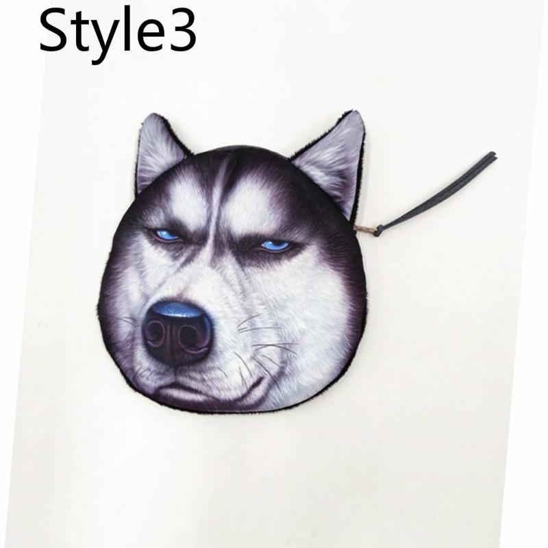 Сумка-кошелёк для монет с принтом морды собаки Style3