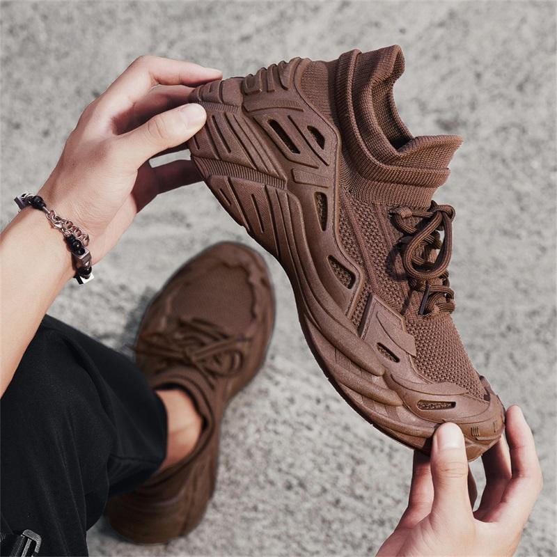2026 Summer Textile Mesh Shoes Breathable, Lightweight, Legged, Thick Soled Sports Shoes Outdoor Casual Dad Shoes Men