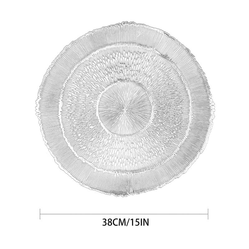 

Набор из 4 круглых ковриков для стола из ПВХ с золотистым покрытием, полые изоляционные подставки под чашки, подставки для стола, миски, домашний рождественский декор в современном стиле 38CM&Round