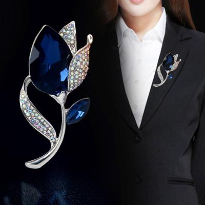 Broszka Kryształowa Broszka Kwiatowa Broszka Kobiece Akcesoria Luksusowa Atmosfera Broszka Wysokiej Klasy Temperament