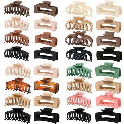 Pinza per capelli rettangolare in materiale PS smerigliato senza cuciture