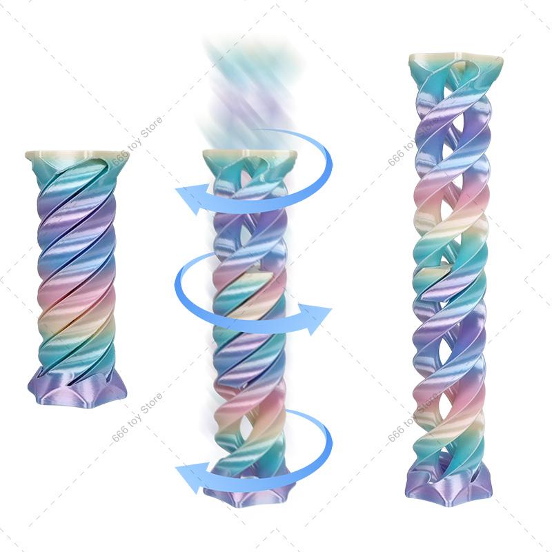 31 Stil 3D-gedruckter Spiral-Kegel Rakete Geist Herz Durchgang Fidget Spielzeug Unmögliche Pyramide Stressabbau Spielzeug Schreibtisch Dekoration