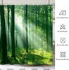 72x72 Inch Forest Sunlight Shower Curtain Green Trees Nature Landscape Waterproof Polyester with Hooks