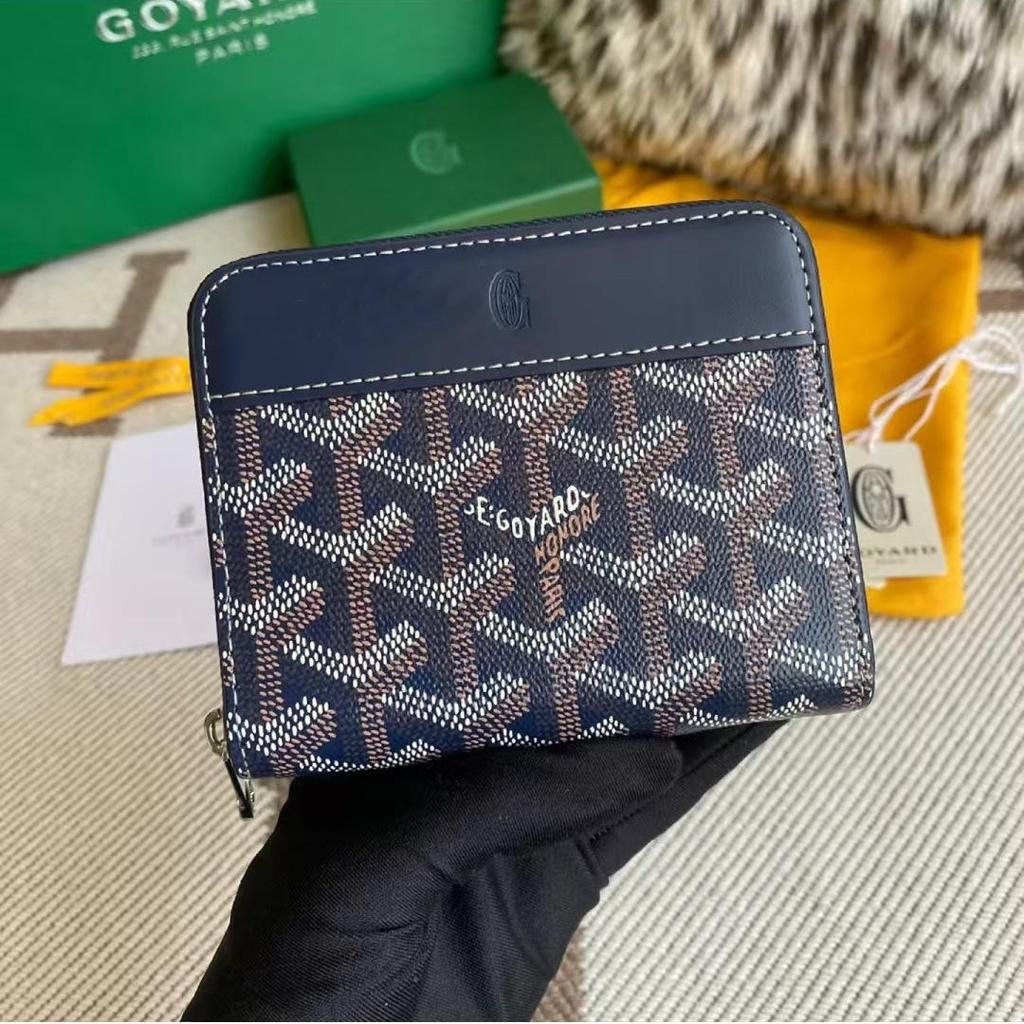 Goya Women's and Men's Houndstooth Zipper Wallet Card Holder with Multi-Card Slots & Coin Purse