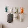 Cartoon Bunny Shape Toothbrush Holder Strong Load-bearing Easy To Install Wall-Mounted Hook Toothbrush Organizer Bathroom Decoration