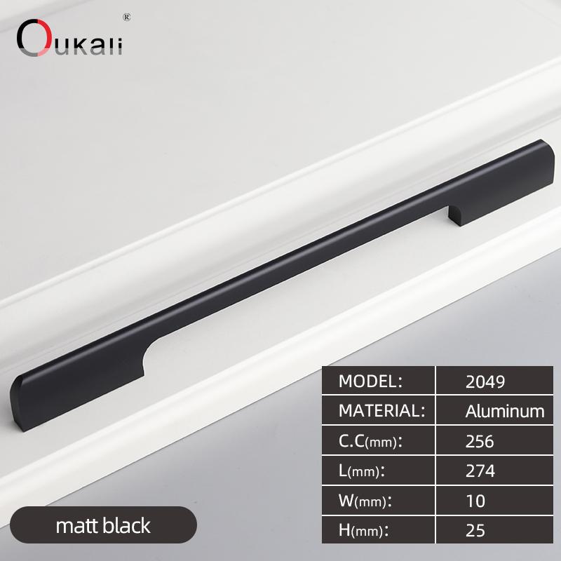 Oukali 400mm Good Quality Modern Contemporary Furniture Simple Cabinet Wardrobe Cabinet Door Drawer Aluminum Alloy Long Handles