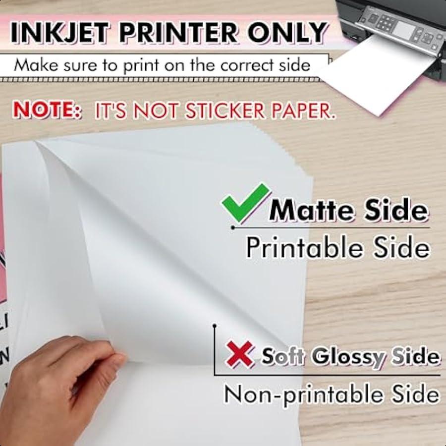 

Водонепроницаемая бумага для струйного принтера 8,5x11 дюймов 30 листов Матовая белая виниловая бумага для принтера Не рвущаяся Прочная Быстросохнущая United States