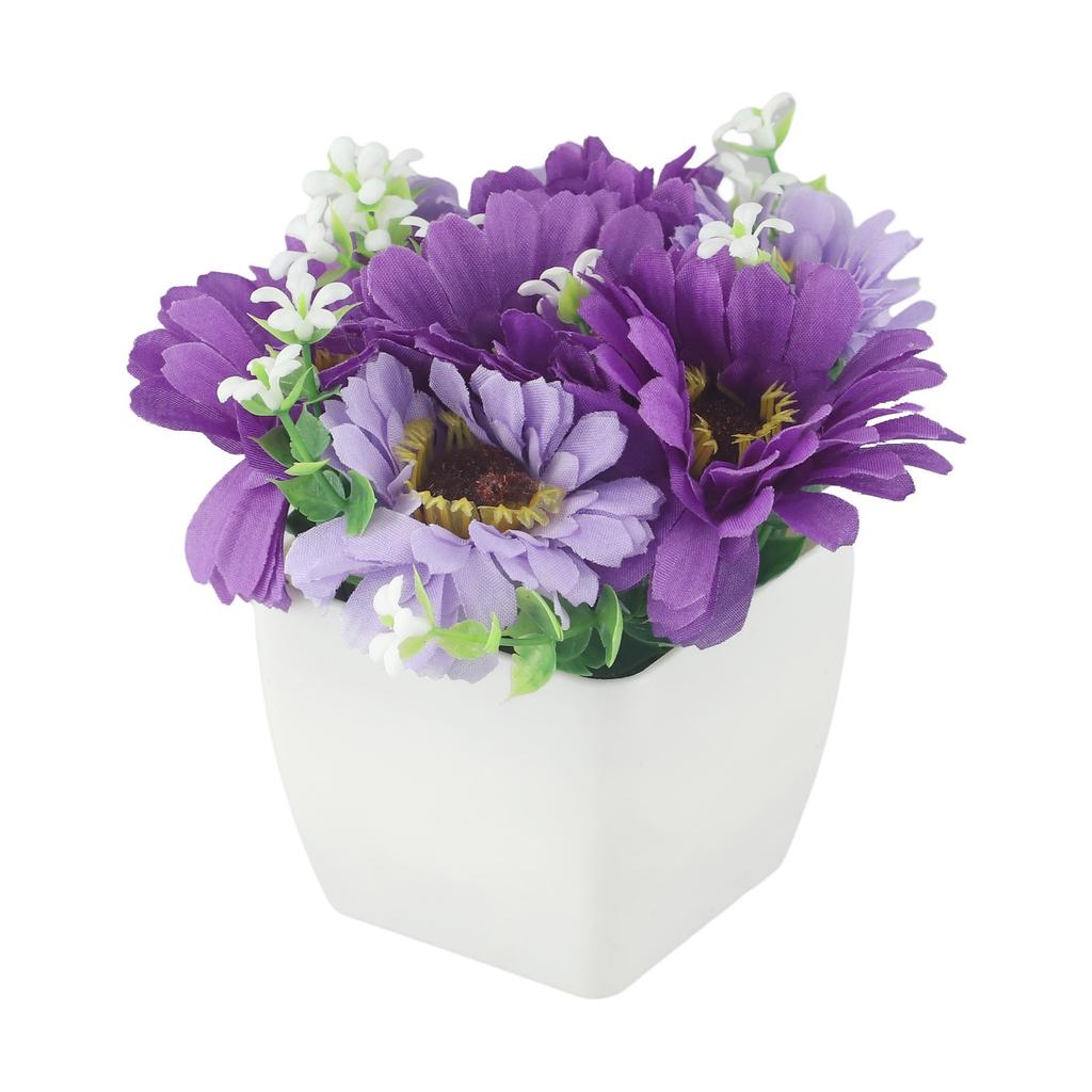 Modern Plastic Outdoor Artificial Flowers Fake Plants In Pot Garden Decoration