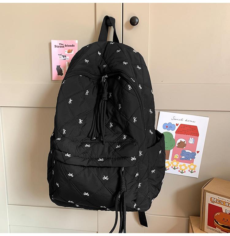 

School bag girl girl college small floral backpack printed middle school student backpack girl чорний