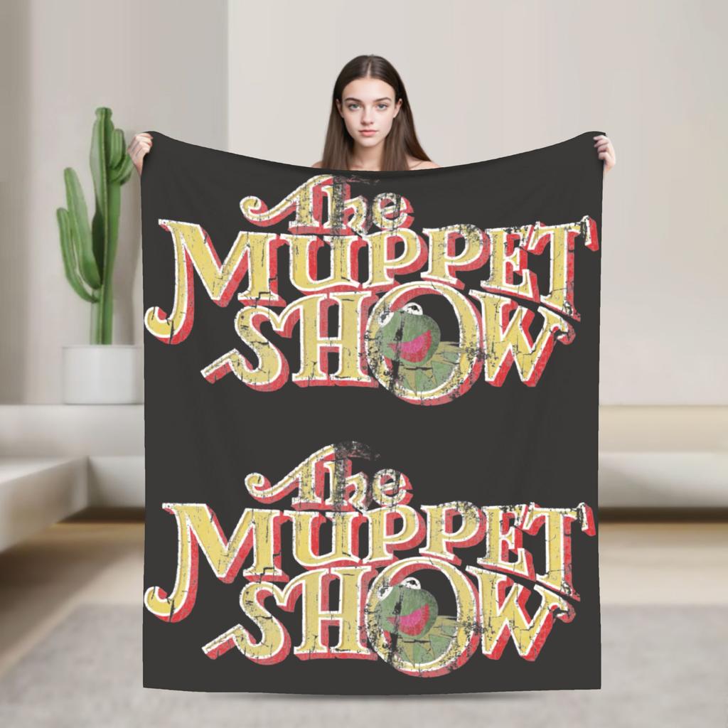 The Muppet Christmas Carol 20th Anniversary Muppet Show Flannel Blanket Novelty Throw Blankets for Home 150*125cm Bedspread