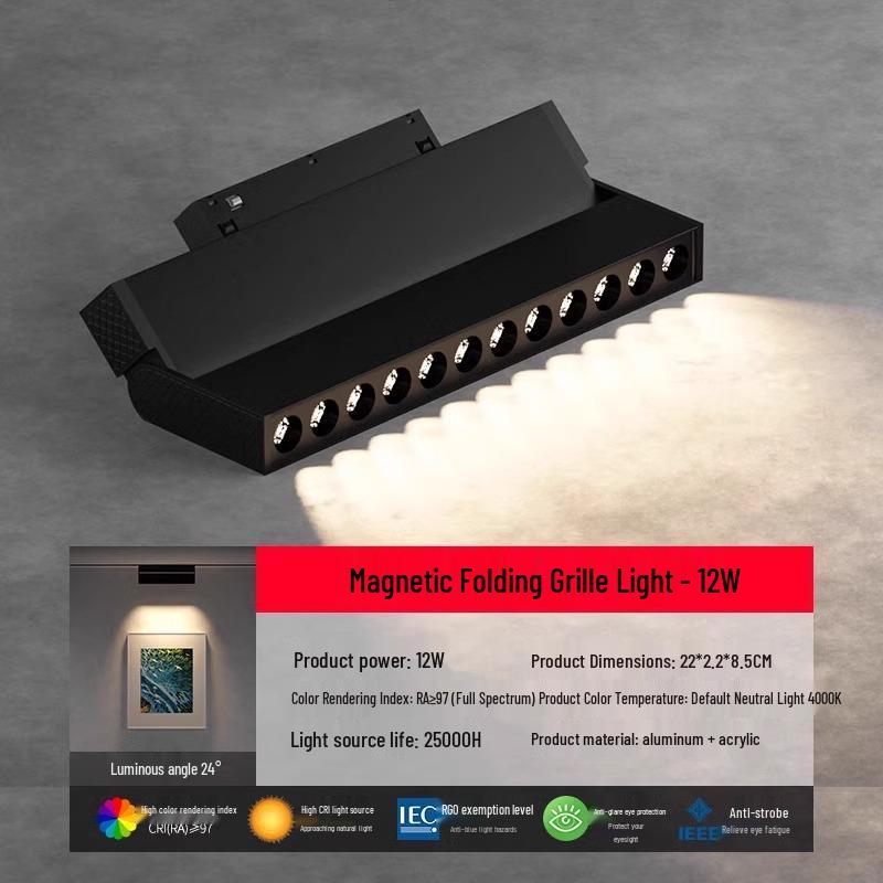 Magnetic Honeycomb Track Light for Kitchen & Living Room Ceilings