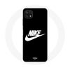 Case for Samsung Galaxy A22 5G Nike Logo White Background Black