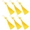 Set of 6Pcs 10cm Lucky Tassels Keychain Holder Wealth Symbol Polyester Fringe for Bag Decoration Jewelry Making