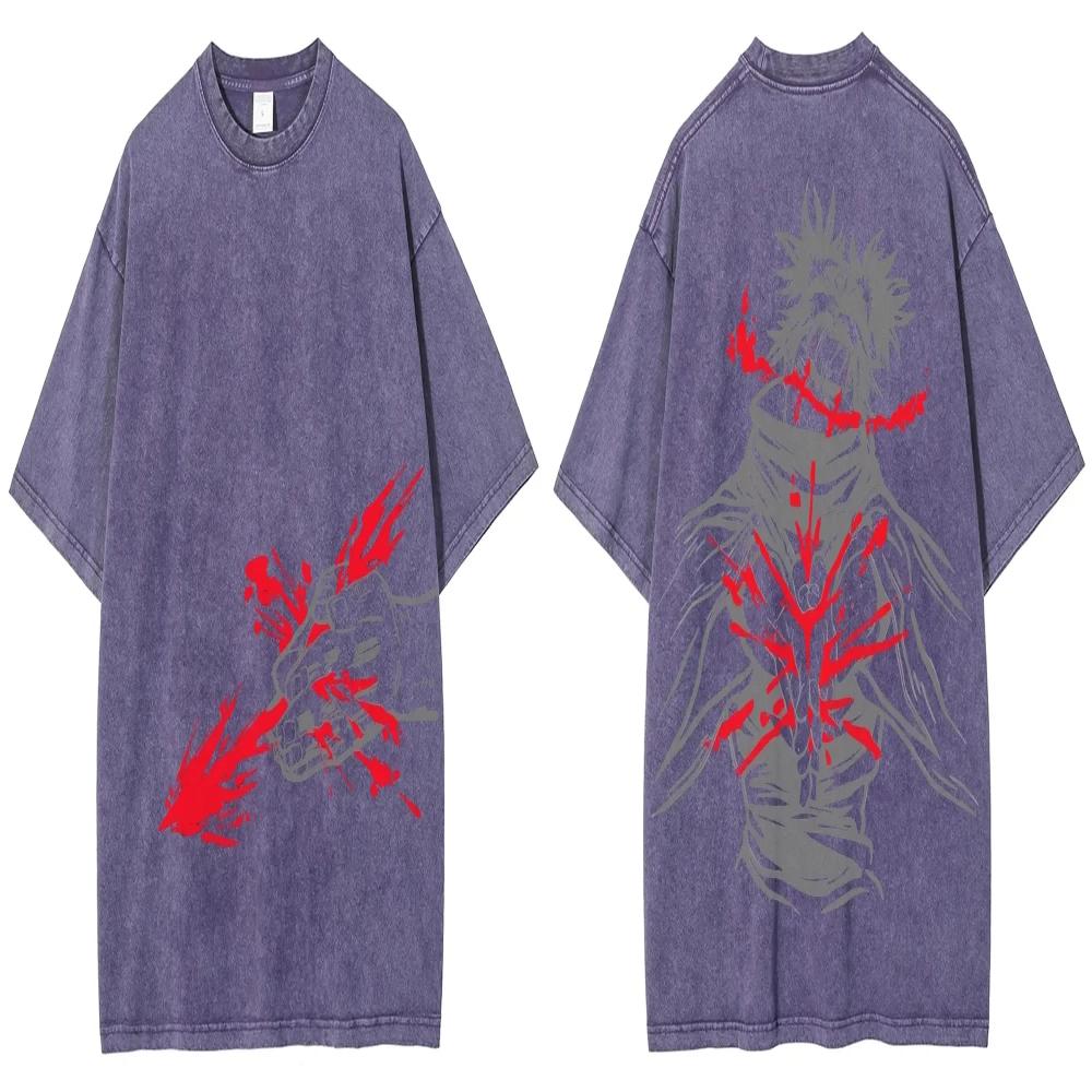 Japan Anime Jujutsu Kaisen Choso Cooles Grafik T-Shirt Herren Lässig Manga T-Shirts Gewaschenes Vintage T-Shirt Harajuku Herren Baumwoll-Tops