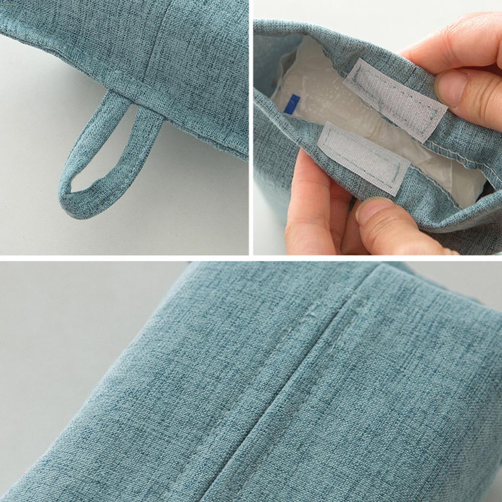 Tissue Holder Case with Convenient Hanging Rope Wall Mounted Napkin Dispenser Paper Towel Bag Living Room Decoration