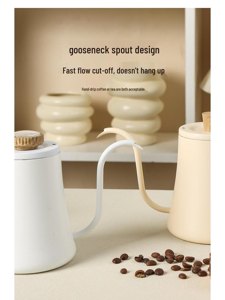 Gooseneck Drip Coffee Pour Over Kettle, 600ML Hanging Ear for Home Brewing
