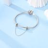 Safety Chain Clasp Clip Charm Silve Heart Bow Sunflower Safety Chain Suitable For Authentic Bracelet Style Bangle Jewelry Creation Present Choice