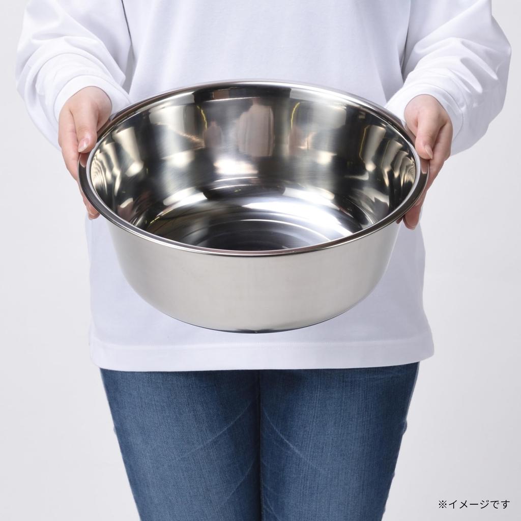 Takagi Stainless Steel Washing Made in Versatile for Soaking 18-8 Basin, 30cm, 7L, Round, Japan, Silver, Kitchen, Cooking, Baking, Bowl, Washing,