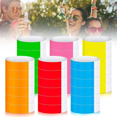 600 Packs Of Activity Wristbands, Paper Wristbands, Neon Lights Music Festivals Reusable Party Supplies
