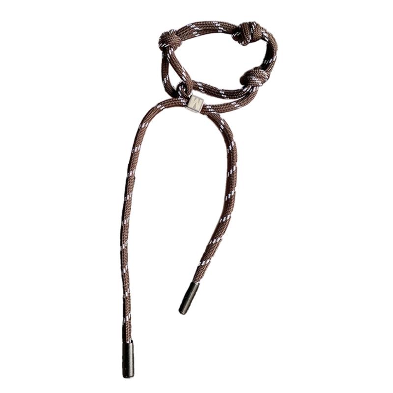 Trendy Nylon Rope Woven Bracelet for Couple Stylish Adjustable Length Wristchain Fashionable Accessory for Parties