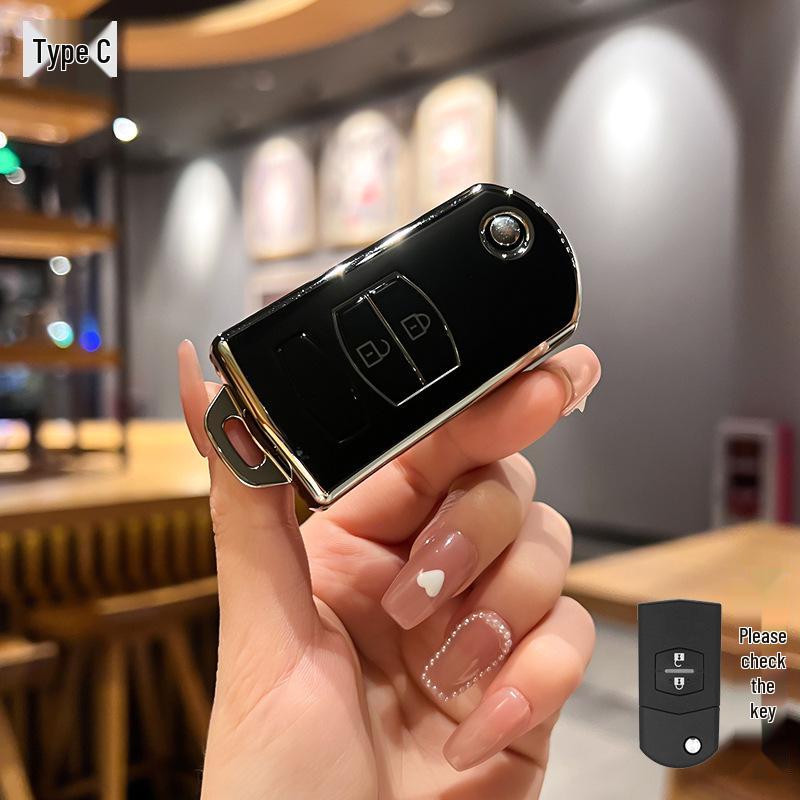 Étui pour clé Mazda 6 pour ancien modèle M3, CX-7, Xingcheng, Ma Liu Rui Yi - Coque de clé de voiture avec boucle