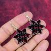 Garnet Earrings, 925 Solid Sterling Silver Gemstone Jewelry, Handmade Earrings, For Thanksgiving
