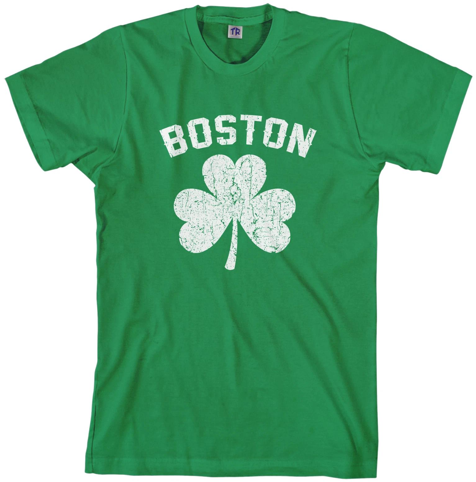 

Threadrock Men s Boston Shamrock Irish Pride T shirt 3XL