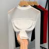 Stand-collar Base Shirt for Women New Women's Mesh Fashionable Shirt Thin Inner Tights