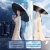 Large 24 Bone Solid Color Automatic Umbrella Light Collapsible Large Format Outdoor Sunshade Uv Protection Automatic Umbrella