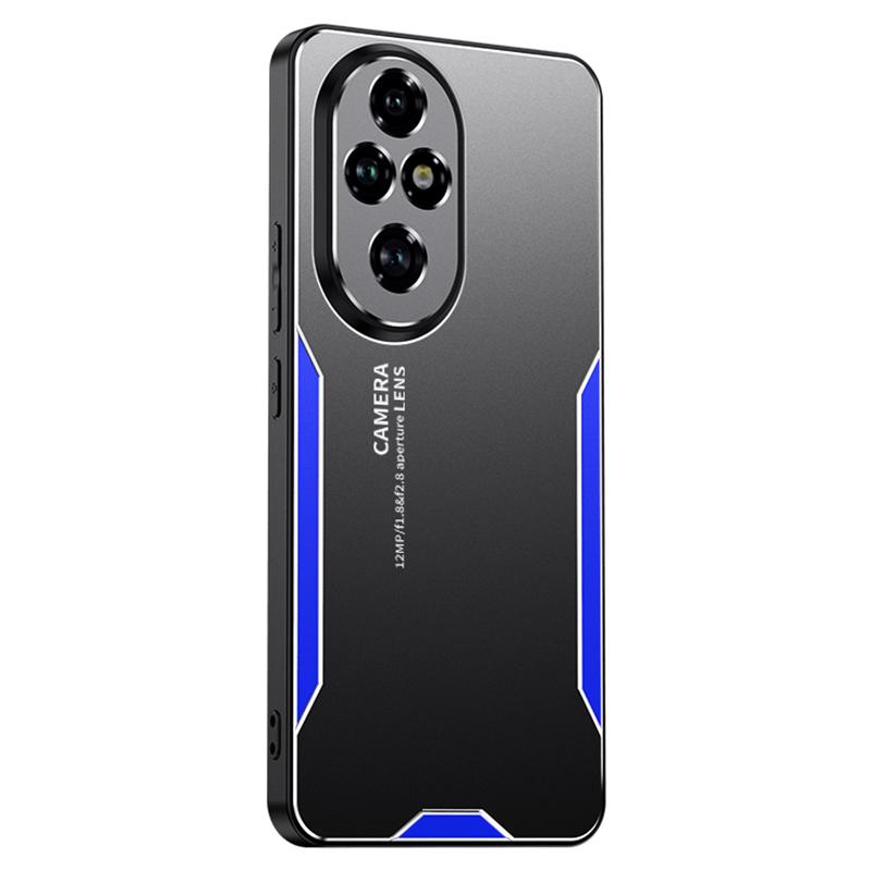 

For Honor 200 Pro 5G Protective Case Aluminium Alloy TPU PC Phone Cover Blue