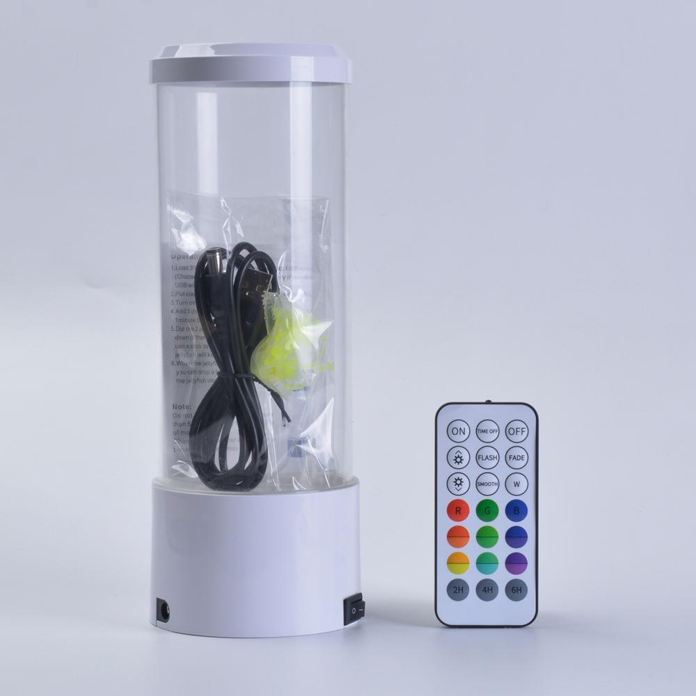 7-Color Changing Fantasy Aquarium Lamps USB Desktop Ornament Jellyfish Lava Lamp  Kids Gifts