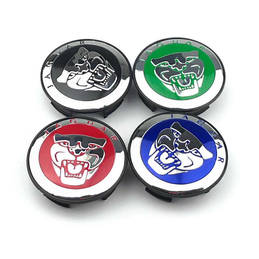 4Pcs 58mm Car Wheel Center Caps blue Modified hub cover for Jaguar XF XJ-S XJ-6 X-Type XE S-Type F-Type XK8 XK XFR Accessories