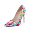 New nightclub color high heels 12CM shallow mouth single shoes