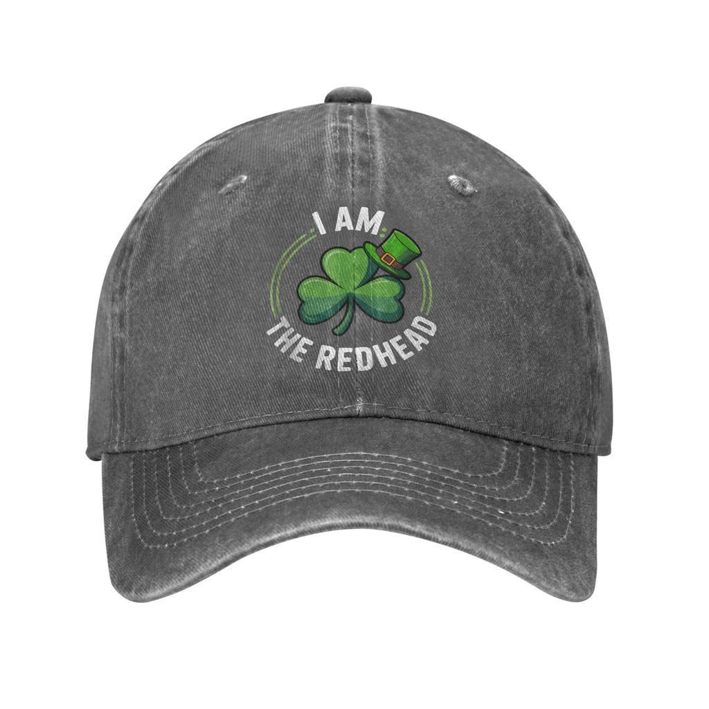 Summer I Am The Redhead St Patricks Lucky Shamrock Leprechaun Hat Baseball Cap Sun Dropshipping Design Washed Trucker Hat Unisex