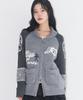 Illigo Angel Ring Cowichan Knit Zip-Up Grey