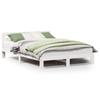 Solid Wood Bed without Mattress White 150x200 cm Pine Wood