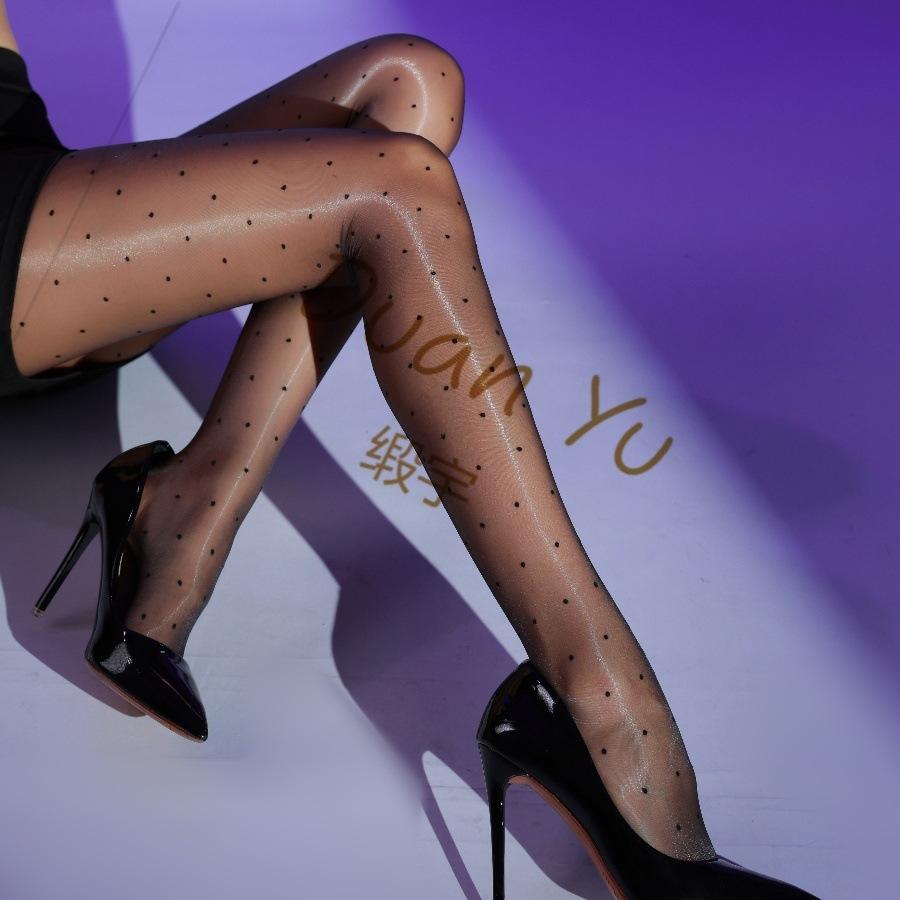 

Duan Satin Universe3D Aurora Polka Dot Pantyhose Silky Glossy Ultra-Thin Sexy Seamless Crotch Tights Closed Gear чёрный