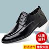 2026 Spring and Autumn New Men's Business Lace-Up Leather Shoes Men's British Pointed Single Shoes Hand Grab Fashion Men's Shoes 1355