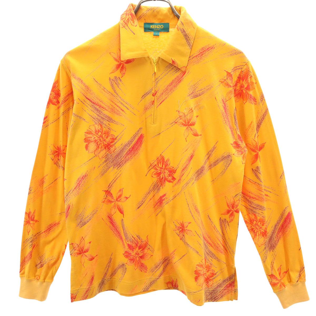 

KENZO GOLF 90s Made in Japan Old Overall handle Long sleeve Half zip Cut Men s Used