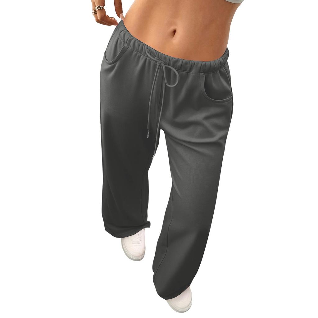 Women's Wide-leg Athletic Pants, Loose Straight-leg Casual Pants, Athletic Jogging Pants