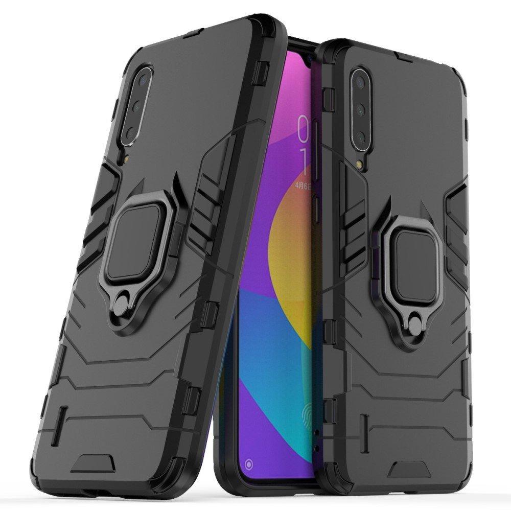 Case for Xiaomi Mi 9 Lite, Armored with Ring Stand, Black
