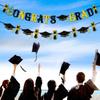 Gold Shining Graduation Party Banner Glitter Decor Celebrate Graduation Hanging Banner Reusable Decorative Party Scene Prop