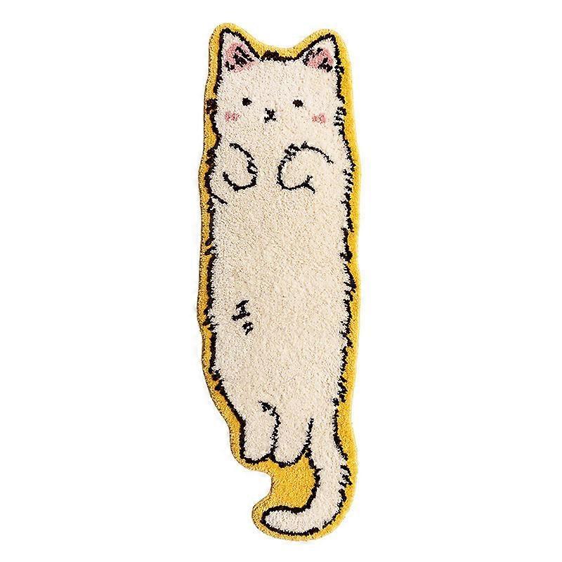 Cat Tufted Rug, Cute Cartoon Cat Shaped Rug, Irregular Shaped, Non-Slip Washable