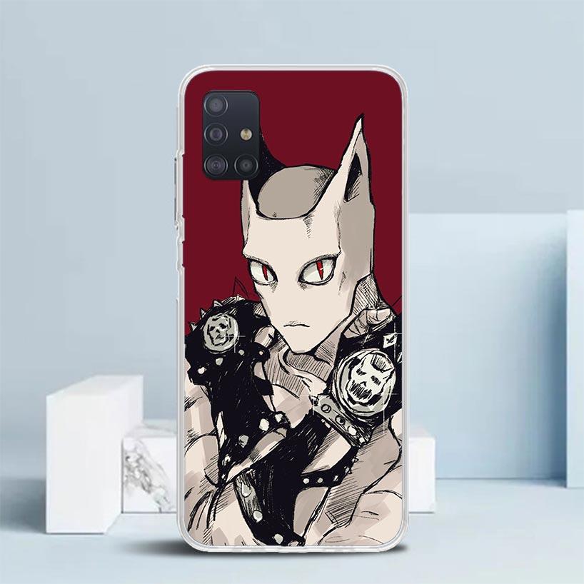 JoJo Kira Yoshikage Killer Queen Soft Cover for Samsung Galaxy A12 A22 A32 A52 A72 A02S Phone Case Note 20 Ultra 10 S10 Plus A51