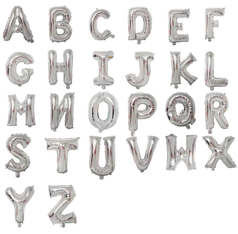 Aluminum Foil Balloons Alphabet Letter Party Supplies 16" Balloons for Birthday Wedding Valentine's Decoration