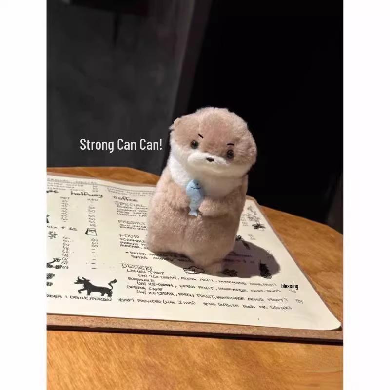Free Shipping for Newcomers: Cute Otter Holding Fish Plush Pendant Gift