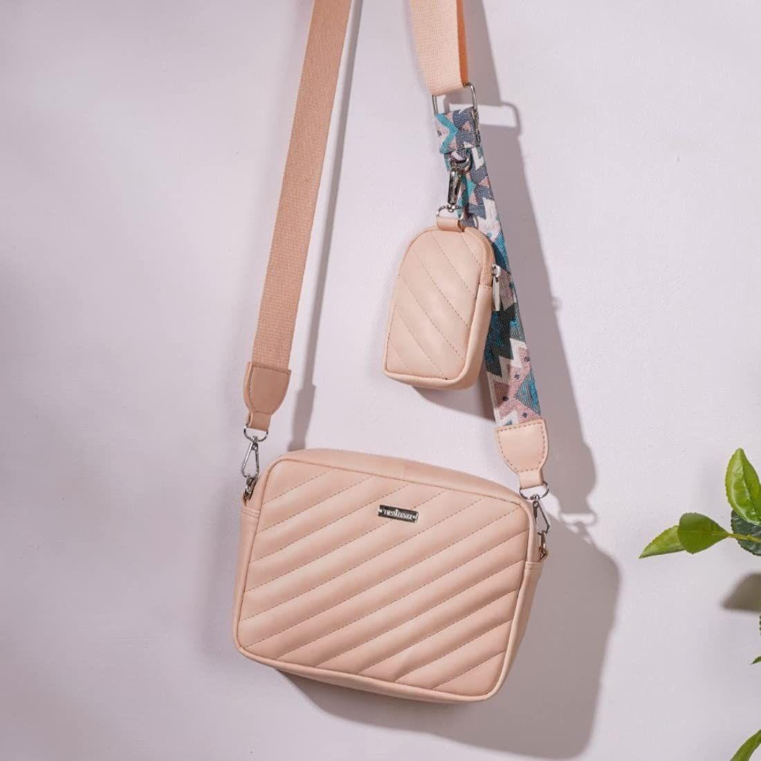 Стильная женская сумка-слинг с мешочком для монет | Веганская кожа ручной работы — фото 5