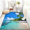 17 Stile Sommer Strand Kokospalmen Druck Teppich für Wohnzimmer Schlafzimmer Sofa Fußmatte Heimdekor Bereichsteppich Rutschfeste Bodenmatte